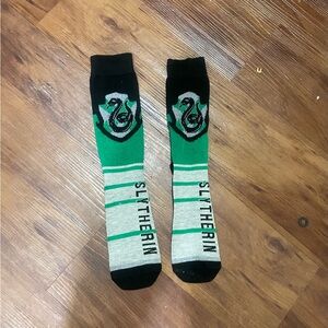 Slytherin Green and Gray Socks